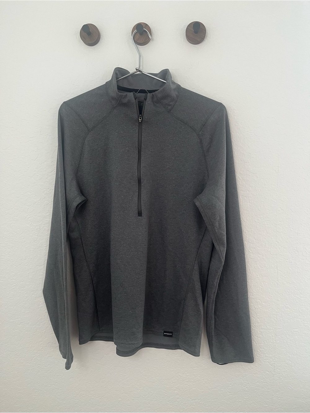 Patagonia Light Gray Quarter-Zip Pullover